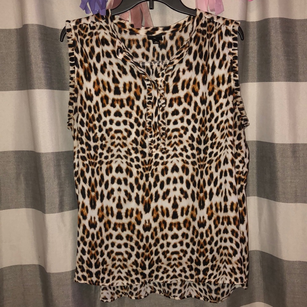 Cheetah print blouse XL
